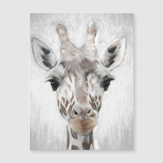 Majestuosa Girafa Retratada Tarjeta Magnética