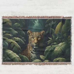 Majestuosa manta y tapicería de leopardo