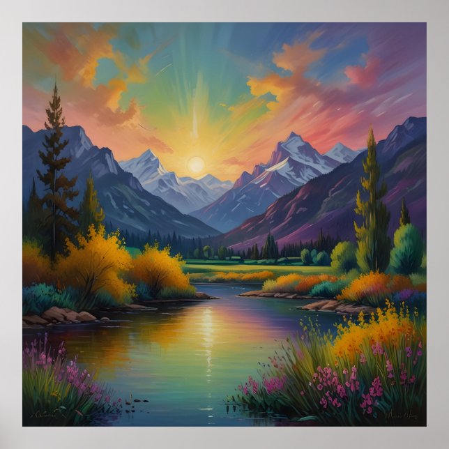 Majestuosa obra de arte de montaña (Frente)