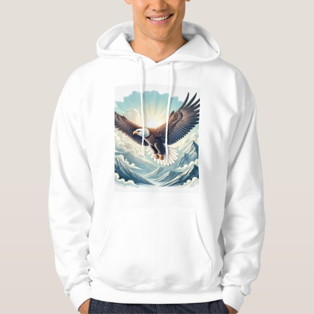 "Majestuosa sudadera de águila calva: Encendiendo  (Anverso)