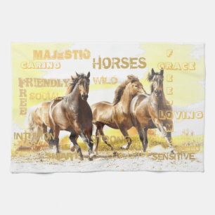 Majestuosa toalla de cocina para caballos