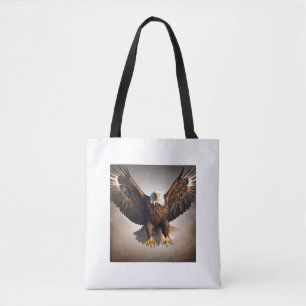 Majestuoso Águila Voladora Diseño Bolsa De Tote.