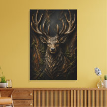 Majestuoso ciervo escultural arte fino de lujo for