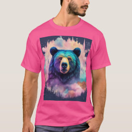Majestuoso oso oso pardo en la camiseta del bosque