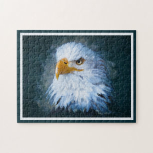 Majestuoso rompecabezas con pintura de águila de 