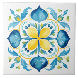 Majólica, azulejos azules, azulejos sicilianos, mo