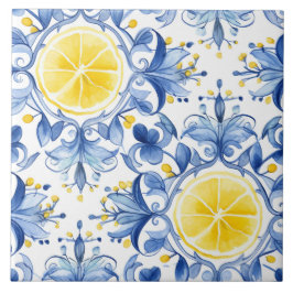 Majólica, azulejos azules, azulejos sicilianos, mo