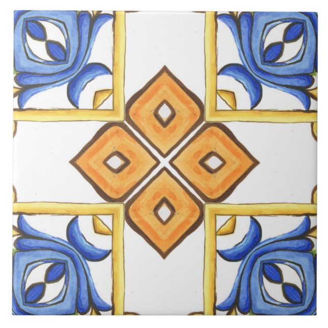 Majólica, azulejos mediterráneos, (Frente)