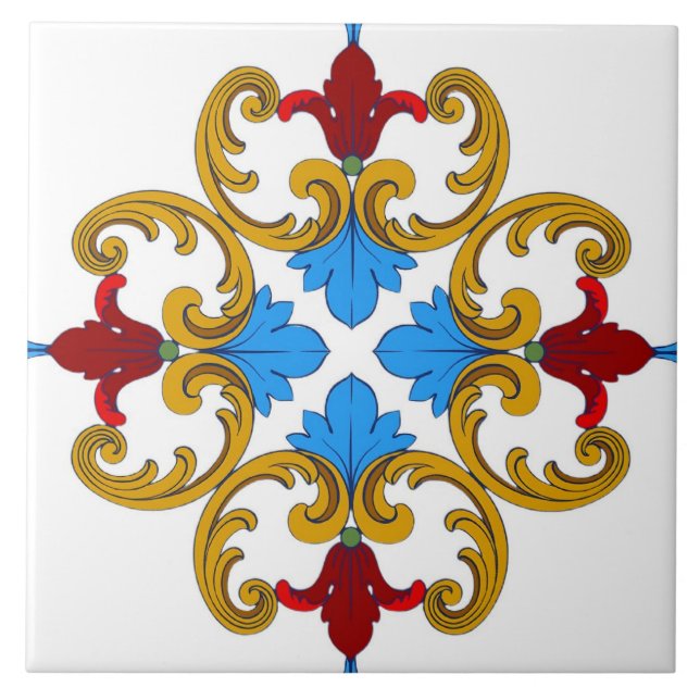 Majólica, azulejos mediterráneos, (Frente)
