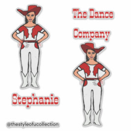Majorette Occidental / Pegatinas de bailarina Red 