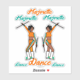 Majorette Pegatinas (Aqua Naranja 2)