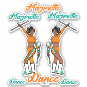 Majorette Pegatinas (Aqua Naranja 2)