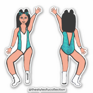 Majorette / Pegatinas bailarines Aqua Spark #2