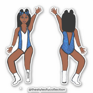 Majorette / Pegatinas bailarines Blue Spark #1