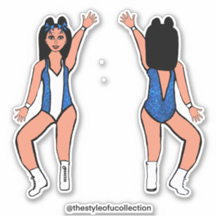 Majorette / Pegatinas bailarines Blue Spark #2