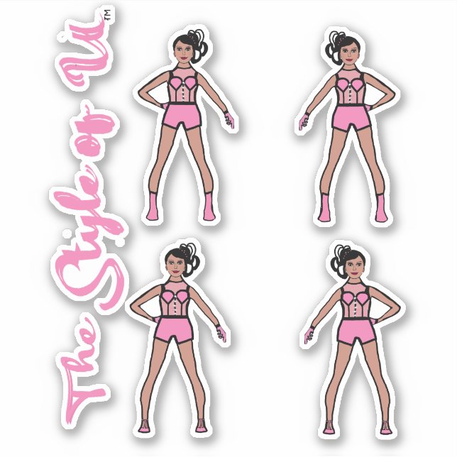 Majorette / Pegatinas bailarines Candamio de algod (Anverso)