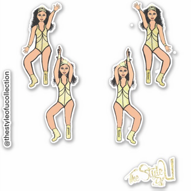 Majorette / Pegatinas bailarines Crown de oro #2 (Anverso)