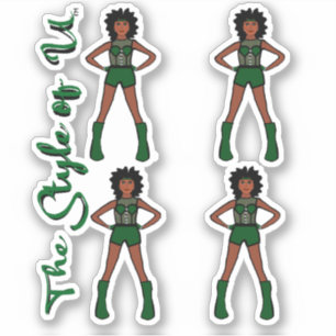 Majorette / Pegatinas bailarines Evergreen 2