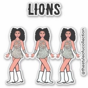 Majorette / Pegatinas bailarines León plateado B