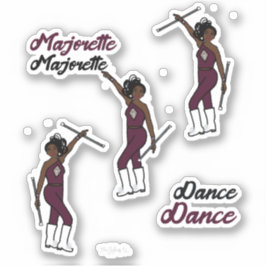 Majorette / Pegatinas bailarines Mahogany