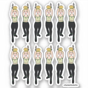 Majorette / Pegatinas bailarines Mint Black 2
