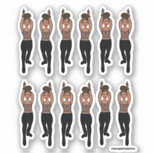 Majorette / Pegatinas bailarines Smoke Black