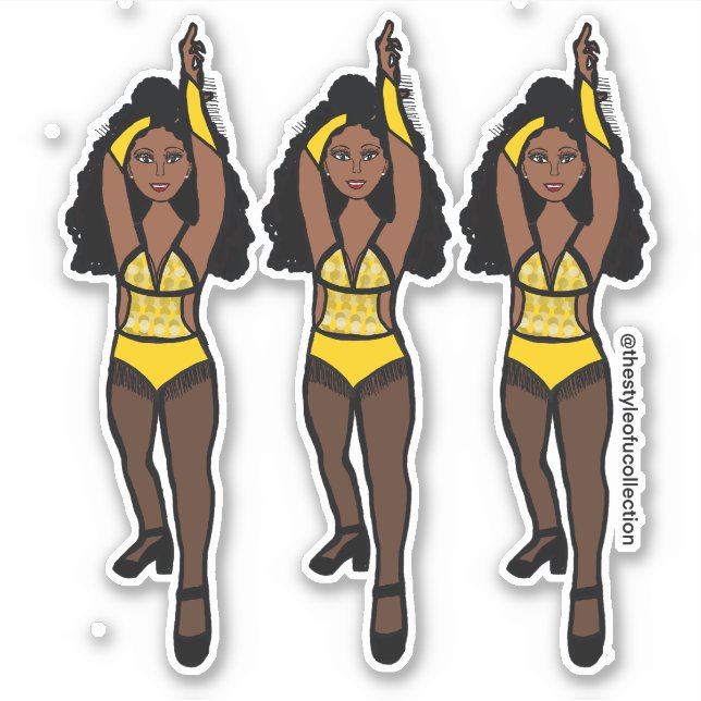 Majorette / Pegatinas de bailarina Fragmento amari (Anverso)