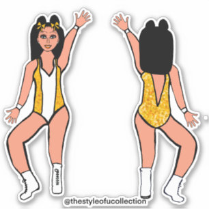 Majorette / Pegatinas de baile Chispa amarilla #2