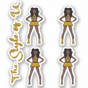 Majorette / Pegatinas de baile Golden Pine 3