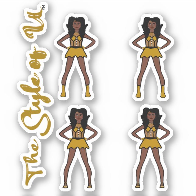 Majorette / Pegatinas de baile Golden Pine 3 (Anverso)