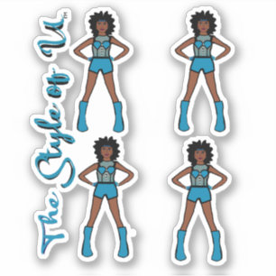 Majorette / Pegatinas de baile Turquesa 2
