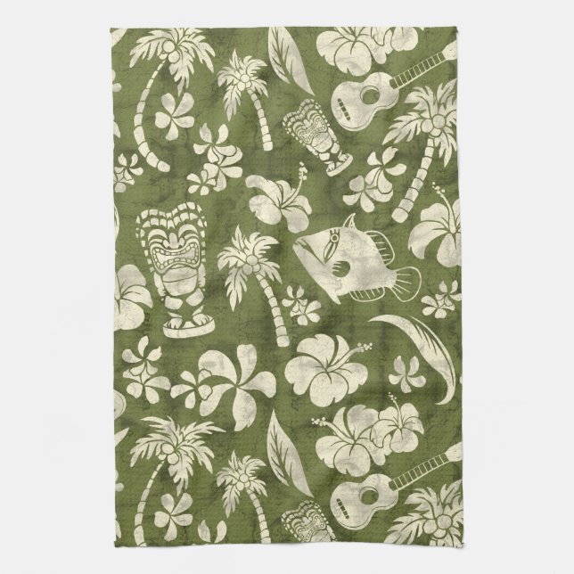 Makapuu Beach Hawaiian Batik Kitchel Toalla (Vertical)