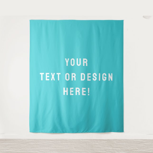 Make It Yours - Tapiz azul cian para Personalizado (Anverso)