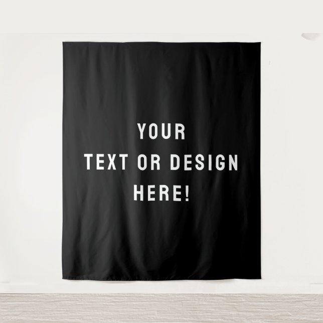 Make It Yours - Tapiz negro Personalizado XL (Anverso)