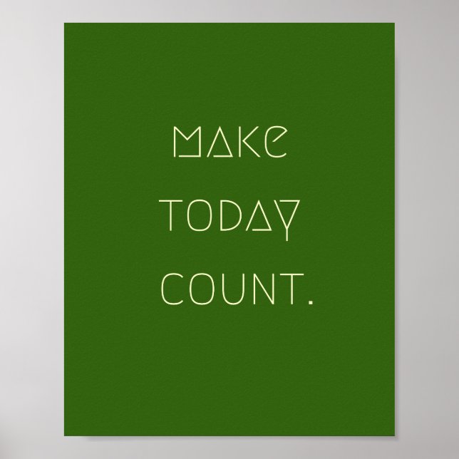 make.today.count. Poster e impresiones (Frente)