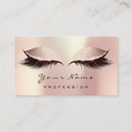 Makeup Eye Lashes Tarjeta de cita Rosa Rubor rosa