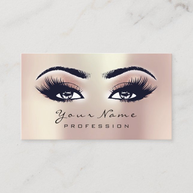 Makeup Eyes Lamenta la tarjeta de cita de Rubor Co (Anverso)