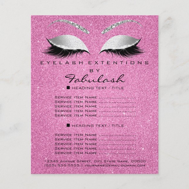 Makeup Lashes Salón De Belleza Purpurina Volante R (Frente)