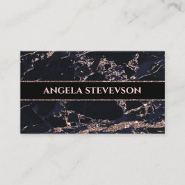 Makup Artist Rosa Gold Marble tarjeta de visita