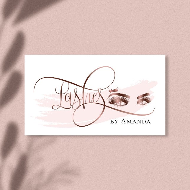 Makup Eyes Crown Lashes Rosa Tarjeta de Negocios d (Subido por el creador)