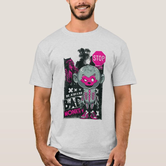Mal estilo de calle de los monos - camiseta (Anverso)