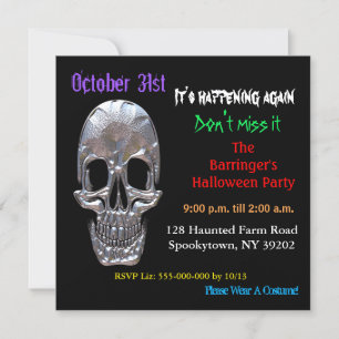 Mal para la invitación a la plaza de Halloween con