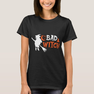 Mal tipografía de Halloween para brujas camiseta