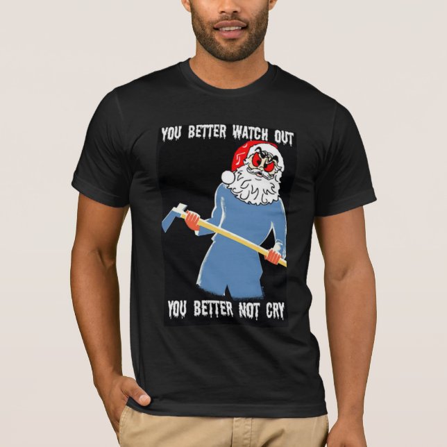 mala camiseta divertida de Santa (Anverso)