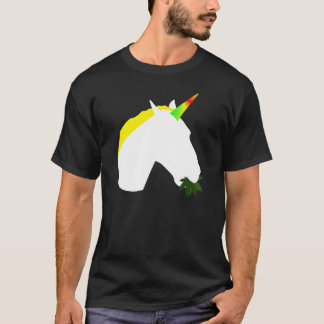 Mala hierba que come la camiseta del unicornio