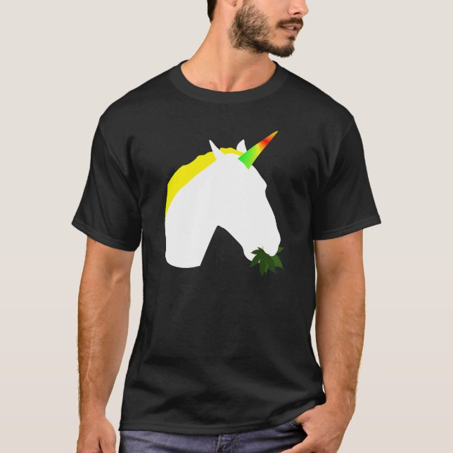 Mala hierba que come la camiseta del unicornio (Anverso)