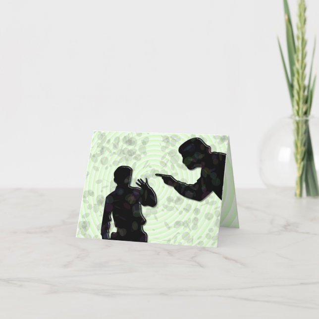 Mala tarjeta alternativa divertida del papá (Anverso)