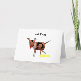 Mala tarjeta de felicitación del perro