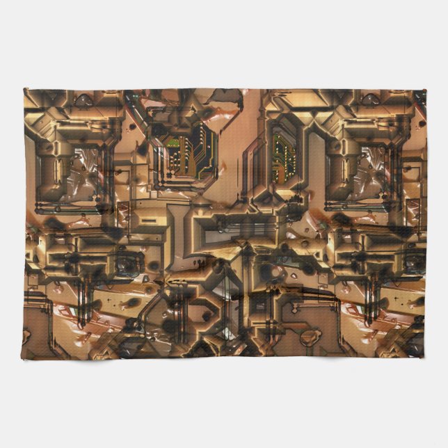 Mala toalla de cocina de Robot 3 (Horizontal)