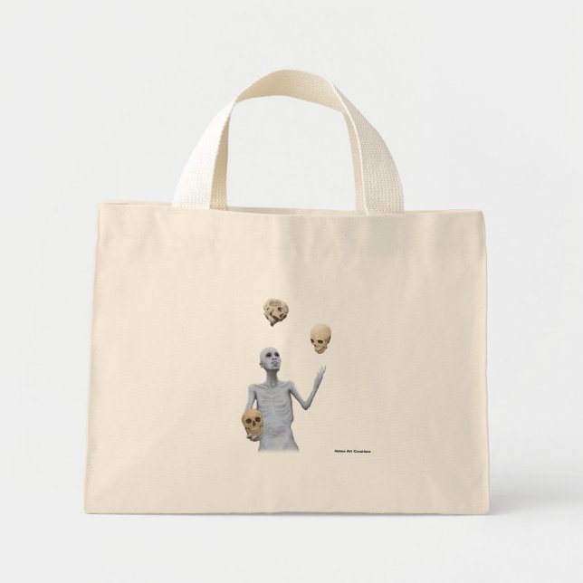 Malabarismo Calavera Fantasía Arte Tote Bolsa (Frente)